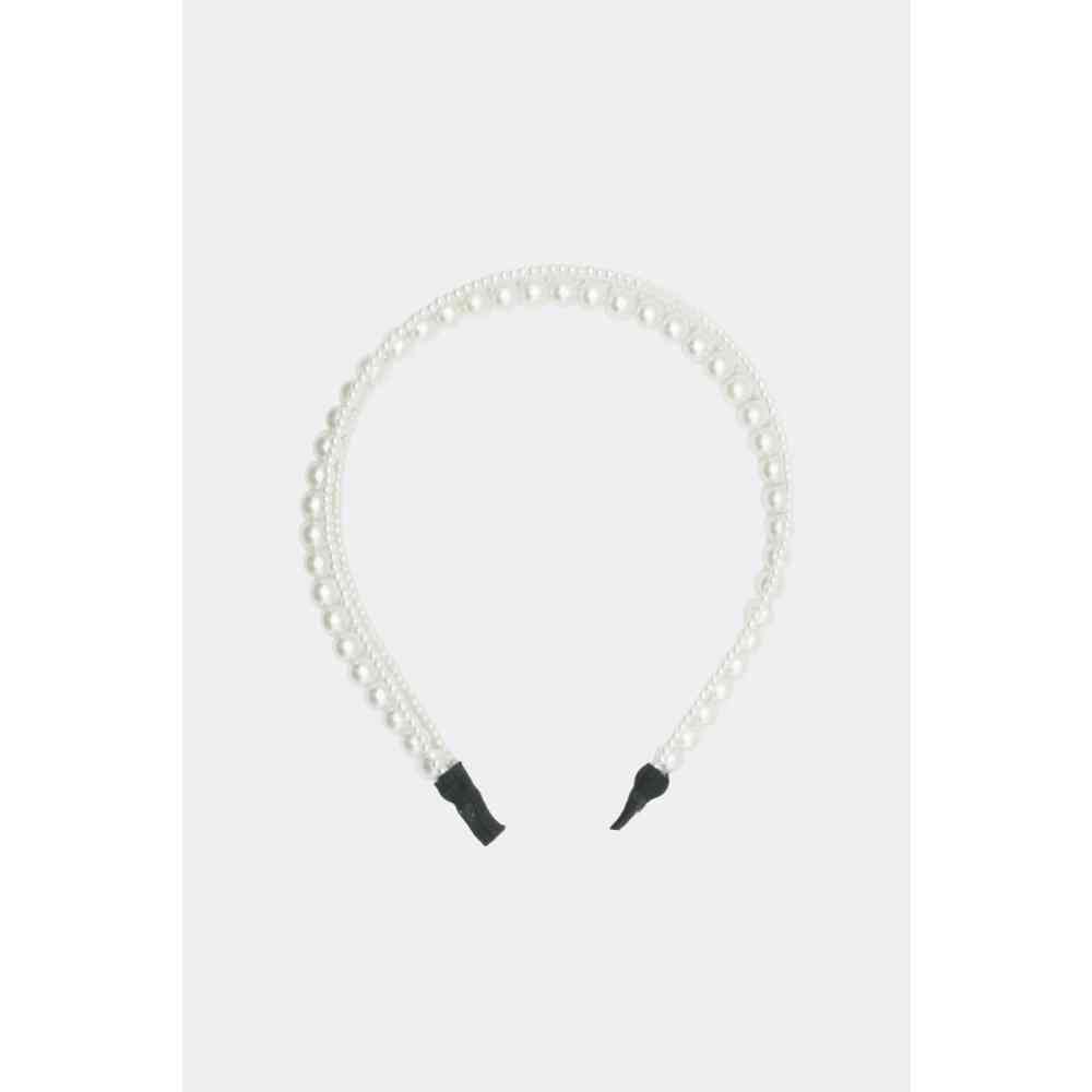 Voodoo Vixen - Triple Pearl Band Stirnband - Creme